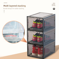 1 x RAW Customer Returns PAIDE P shoe boxes organizer 20 pack. Transparent shoe storage for sneakers and trainers. Shoe cabinet for storage. Shoe drawers. Sneaker display. 20 pieces black  - RRP €138.22