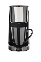 1 x RAW Customer Returns grossag 1322 single coffee machine KA 8.17 black stainless steel -1 cup coffee machine 150ml permanent filter 380W - RRP €22.18