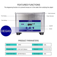 1 x RAW Customer Returns AIPOI Ultrasonic Cleaner 800ML, 35W Stainless Steel Ultrasonic Cleaner with 30 Minutes Timer, for Cleaning Jewelry, Silver, Glasses, Dentures, Watch Parts, etc. - RRP €55.98