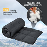 1 x RAW Customer Returns KingCamp Ultralight Travel Blanket, Warm Outdoor Blanket, Windproof Camping Blanket, Water-Repellent Compact Small Pack Size for On the Go Picnic Travel at Home 175 135 cm Black - RRP €40.28