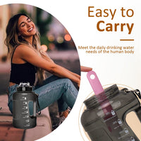 1 x RAW Customer Returns Glaxcidy 2 in 1 drinking bottle 2.5L water bottle with straw and drinking lid, water bottle with time marking for measuring daily water intake, BPA-free for sports, gym - RRP €22.18