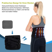 1 x RAW Customer Returns HONGJING Heated Back Brace for Back Pain Relief, Cordless Compression Belt with Heating Pad for Herniated Disc and Scoliosis Pain Relief M  - RRP €48.4