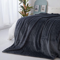 1 x Brand New HUIEYE Cuddly Blanket Flannel Blanket Fluffy Fleece Blanket, Solid Color Living Blankets Sofa Blanket Bedspread Super Soft Cuddly Microfiber, Suitable for All Seasons 180x200cm, Charcoal - RRP €22.18