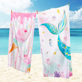 1 x RAW Customer Returns WERNNSAI Mermaid Beach Towel for Kids - 76 x 150 cm Microfiber Sand Free Towels for Boys Bath Pool Camping Travel Quick Drying Ultra Absorbent Super Soft Beach Blanket Bath Towel - RRP €16.99