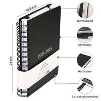 1 x RAW Customer Returns Planner 2024 and 2025 A5 Jan 2024 - Dec 2025 for 2 years Calendar book calendar 2024-2025 as appointment calendar, appointment planner, agenda Weekly planner as organizer in German - RRP €11.09