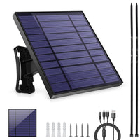 1 x RAW Customer Returns XRDZYXGS Solar Panel, 5W 5V Solar Cell Solar Charger, Solar Power Bank with 3 Different USB Ports 1.2M Cable, Monocrystalline Solar Module for Camping and Family Use - RRP €32.26