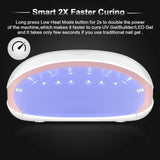 1 x RAW Customer Returns SUNUV LED Nail Lamp 48W UV Nail Dryer for Nail Gel SUN4S with Timer, LCD Display for Home and Beauty Salon SUN4S Pink, Valentine s Day Gift for Women - RRP €72.97