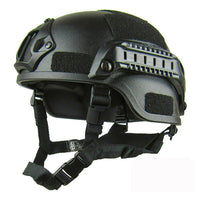 1 x RAW Customer Returns MICH2000 Style Tactical Helmet, Lightweight Tactical Helmet, Safety Tactical Version Helmet with LVN Mount Side Rails, Military Style Protective Helmet for Airsoft Paintball Tactical Military Black  - RRP €28.16