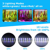 1 x RAW Customer Returns BELLALICHT LED Timer Aquarium Lighting, Aquarium Lamp Full Spectrum Red Green Blue White Light with Timer Dimmer, 10 Brightness Levels Dimmable IP66 Waterproof for Fish Tank Plant - RRP €32.99