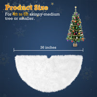 1 x RAW Customer Returns ibell 90cm Christmas blanket Christmas tree blanket underlay tree blanket Christmas tree stand Christmas tree decorations plush Christmas decorations white - RRP €18.13