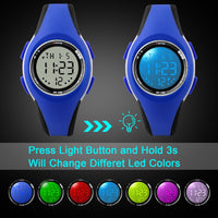 2 x RAW Customer Returns GUUMUXIN Children s Watch, 7 Colors Children s Watch Boys Girls, Wrist Watch Children, 50 M Waterproof Sports Outdoor Digital Watch Children, Wrist Watch for Junior Teenager Kids Watch Blue  - RRP €37.08