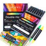 48 x Brand New POPYS Pack 8 Liquid Chalk Markers with 3 Reversible Tips 3mm, 1-5mm and 0.7mm Wet or Dry Erasable Marker for Whiteboard, Blackboard, Glass, Windows - RRP €428.16