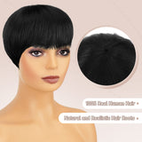 3 x Brand New RUWISS Pixie Cut Wigs for Black Women Pixie Cut Human Hair Wigs Short Layered Wigs Natural Black Short Pixie Human Hair Wigs 1B  - RRP €97.89