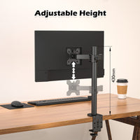 1 x RAW Customer Returns BONTEC Monitor Stand for 13-32 Inch LCD LED Screens, Desktop Monitor Arm for Monitor Screens up to 10 kg, Adjustable Height, 2 Mounting Options, VESA 75x75 100x100mm, Black - RRP €30.65