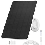 2 x RAW Customer Returns 6W solar panel for surveillance camera, solar module for DC 5V security camera, outdoor camera, doorbell and outdoor lighting with USB and USB-C port, IP65 3m cable, 360 adjustable bracket - RRP €46.36