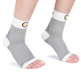 1 x RAW Customer Returns CAMBIVO ankle bandage 2 pairs, ankle bandage, ankle bandage, Achilles tendon bandage against heel spurs, plantar fasciitis, sprains, foot bandage for sports, fitness, everyday life - RRP €18.14