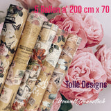 1 x RAW Customer Returns Wrapping paper Romantic Paris Retro eco recycled paper birthday paper set 5 rolls of 2m x 70cm for birthday wedding - RRP €18.05