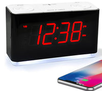 1 x RAW Customer Returns iTOMA radio alarm clock with Bluetooth, dual alarm, dimmable LED display, 16-level volume, FM radio with sleep timer, snooze, 12 24H 507U - RRP €23.59