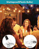 1 x RAW Customer Returns kolpop 2 Pack Outdoor String Lights 76FT 23M, Dimmable Timing LED String Lights with 30 3 LED Bulbs, Waterproof Outdoor Lights for Garden, Patio, Party - RRP €59.99