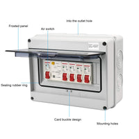 1 x RAW Customer Returns Fuse box surface-mounted IP65 sub-distribution surface-mounted distributor small distributor for damp rooms distribution box sub-distribution garages caravan consumer unit 4 ways  - RRP €46.99