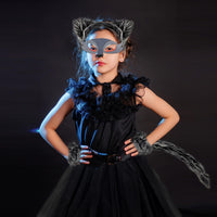 1 x RAW Customer Returns Children s wolf costume set - wolf ears, tail, tutu skirt, mask and paws - animal costume girls, werewolf headband - Halloween, carnival, birthday party - carnival costumes for children and adults - RRP €22.14