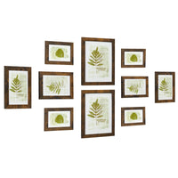 1 x RAW Customer Returns SONGMICS Photo Frames, Set of 10, Two 20 x 25 cm, Four 13 x 18 cm, Four 10 x 15 cm, MDF, Plastic Protection, Rustic Brown RPF310X01 - RRP €26.93