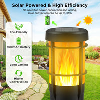 1 x RAW Customer Returns Ainostone Solar Torches 4 Pack Solar Garden Torches RGBW Solar Lamps with Realistic Flickering IP65 Waterproof Solar Lights Color Changing 2 Lighting Modes for Outdoor Garden Lawn Patio Balcony Path - RRP €39.99