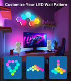 1 x RAW Customer Returns Hexagonal Smart Panel with Touch Remote Control, with Neon RGB LED Night Light, DIY Geometry Splicing Panel for Bedroom Living Room Party, 6 Pack - RRP €50.39