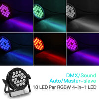 1 x RAW Customer Returns UKing 18x10W Waterproof Par Light, RGBW 4-in-1 LED Par with 105cm Waterproof Power Cable and 52cm DMX Cable, Support DMX 4 8CH, Use for Outdoor Performance Waterproof, Lawn, Party - RRP €114.35