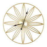 1 x RAW Customer Returns Yumyolk Wall Clock Gold Metal 60 x 60 cm - RRP €39.99