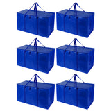 1 x RAW Customer Returns musbus Extra Large Moving Bags with Zippers and Handles, Heavy Duty Storage Bag for Space Saving Storage, Blue, Pack of 6 - RRP €47.65