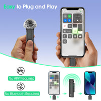 1 x RAW Customer Returns ULANZI Mini Microphone, WM-10 Integrated Lavalier Microphone Cell Phone, No App and Bluetooth, Wireless Microphone for iPhone iPad, Microphone Wireless Lapel Microphone for Video Recording, Vlog, Interview - RRP €23.18