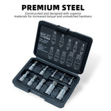 1 x RAW Customer Returns CCLIFE 10-piece multi-tooth set multi-tooth nut M4 -M18 bit set xzn internal multi-tooth, S2 alloy steel socket bit set - RRP €16.72