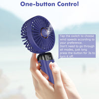 1 x RAW Customer Returns Rafada Hand Fan, Portable Mini Fan, Rechargeable, Small Pocket Fan with 5 Speed Levels, Built-in 4200mAh Battery, Foldable USB Fan for Office, Outdoor - RRP €17.99