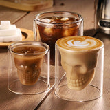 1 x RAW Customer Returns Webao Cool Glasses Set of 2 Wine Cups Crystal Skull Shot Glass Wine Whisky Glass 250ml - RRP €22.08