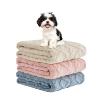 1 x RAW Customer Returns MIULEE Dog Blanket 100x160 cm Cuddly Blanket Dogs Soft Blankets Cats Fleece Blanket Washable Sleeping Pad Suitable for Dogs, Cats, Guinea Pigs and Other Animals Beige - RRP €18.14