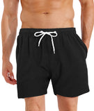 1 x RAW Customer Returns APTRO Men s Swim Shorts Swimming Shorts Board Shorts Short Quick-drying 2 in 1 Beach Shorts with Inner Pants Black MK199 XXL - RRP €25.99