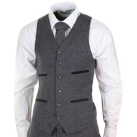 1 x RAW Customer Returns TruClothing.com Men s Suit 3 Piece Wool Tweed Design 1920 Vintage Classic - RRP €151.51