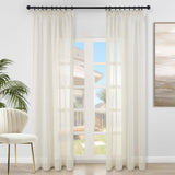 1 x RAW Customer Returns Topfinel set of 2 curtains with ruffle tape, transparent curtains for the living room, bedroom, window curtain 140 x 240 cm W x H beige - RRP €29.99