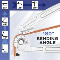 1 x RAW Customer Returns Bonvoisin 2 in 1 Manual Pipe Bender 3 8 , 1 2 10, 12mm 0-180 Degree Bender for Copper, Brass, Aluminum and Soft Metal Pipes - RRP €40.62