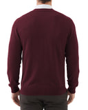 1 x RAW Customer Returns Kallspin Men s Sweater Cardigan V-Neck Wool Sweater Burgundy,XL  - RRP €45.99