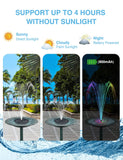 1 x RAW Customer Returns Solar fountain for outdoors, solar fountain for outdoors with 8 nozzles and 7 colorful LED lights, solar garden fountain, solar pond pump, solar bird bath, pool fountain, small solar water pump - RRP €30.24