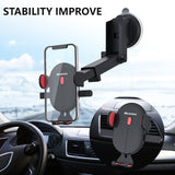 1 x RAW Customer Returns HELIOTION Car Phone Holder, Mobile Phone Holder 3 in 1 Universal 360 Rotatable, Retractable for Windshield Car Ventilation with Suction Cup for iPhone Samsung Huawei LG - RRP €12.29