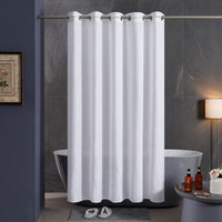 1 x RAW Customer Returns Furlinic shower curtain 180x180 white, bathroom curtain, anti-mould, waterproof, washable, with large eyelets, bath curtain, shower curtains made of fabric textile for shower. - RRP €22.18