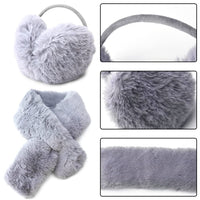 10 x Brand New Plush Earmuffs Fur Scarf Earmuffs for Women Adjustable Warm Plush Scarf Gray Warm Plush Earmuffs Winter Plush Neck Scarf Gift Home Outdoor - RRP €240.0