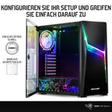 1 x RAW Customer Returns SPIRIT OF GAMER - CLONE 4 - RGB Gaming PC Case with Transparent Tempered Glass Wall - Create your own Tower Gamer - ATX MATX ITX Compatible Mid Tower Case - 2 120mm Fans Included - RRP €69.9