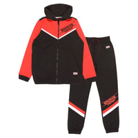 1 x RAW Customer Returns Popgear Stranger Things Text Logo Boys Zipped Hoodie Jogging Bottoms Set Red Black Modern Hoodies, Red Black, 14-15 Years for Boys - RRP €51.86