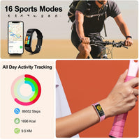 1 x RAW Customer Returns Septoui Fitness Tracker with Heart Rate Monitor Blood Pressure SpO2  Waterproof IP68, 16 Sports Modes Pedometer Calorie Counter Heart Rate Monitor Activity Tracker Women Men Children Smartwatch iOS Android - RRP €38.88