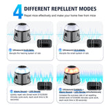 1 x RAW Customer Returns Mouse repellent ultrasonic mouse repeller 360 mouse repeller frequency adjustable mouse repellent plug-in pest repellent rat repellent indoor rat repellent with LED strobe light rodent control - RRP €38.99