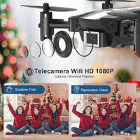 1 x RAW Customer Returns Wipkviey T25 Mini Drone for Children Drones with 1080P Cameras for Beginners, FPV Foldable RC Quadcopter, Christmas Gift Toy for Boys and Girls - RRP €42.16